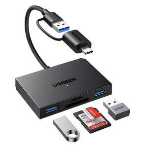 Lexues Kartash 4-në-1 UGreen CM812 Card Reader, USB-C/USB-A, SD/TF